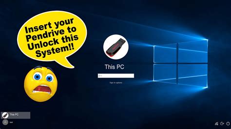 How To Unlock Your Pc Using Pendrive Youtube