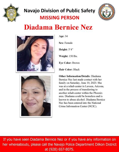 Missing Person Dilkon District Navajo Police Department