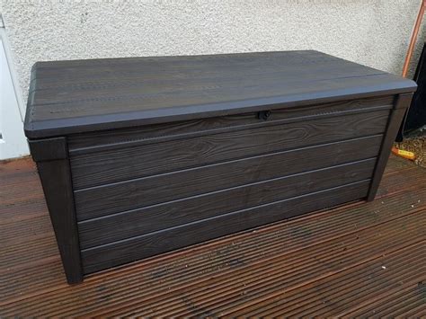 Keter Brightwood 454l Outdoor Plastic Storage Box Garden Furniture Free