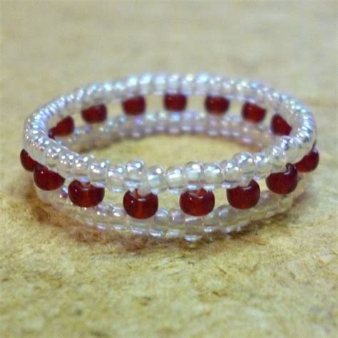 Simple Stylish Seed Beaded Ring By Beadaches On Etsy 800 Seed Bead Jewelry Wire Jewelry