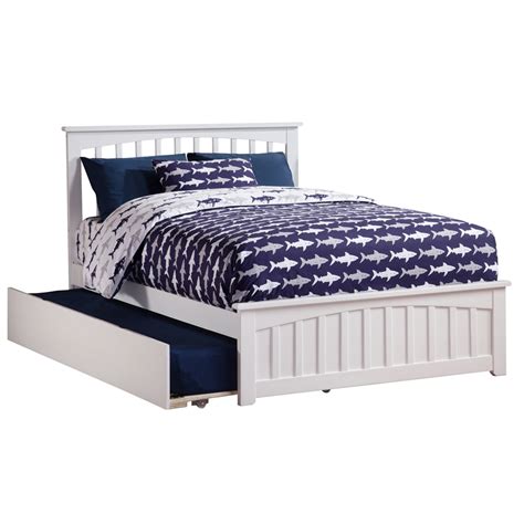 Mission Platform Bed With Matching Footboard White