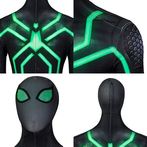 Marvel Spider Man Ps4 Spider Man Stealth Suit Cosplay Costume Winkcosplay