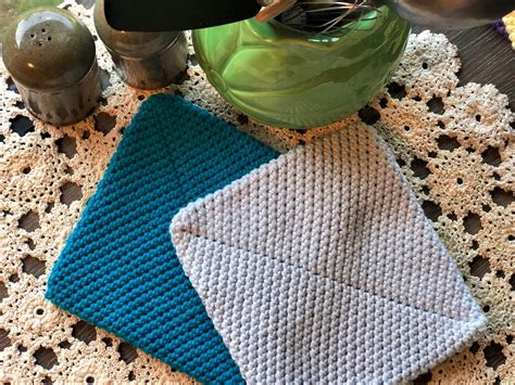 Crochet Cotton Double Thick Hot Pads Potholders Color Etsy