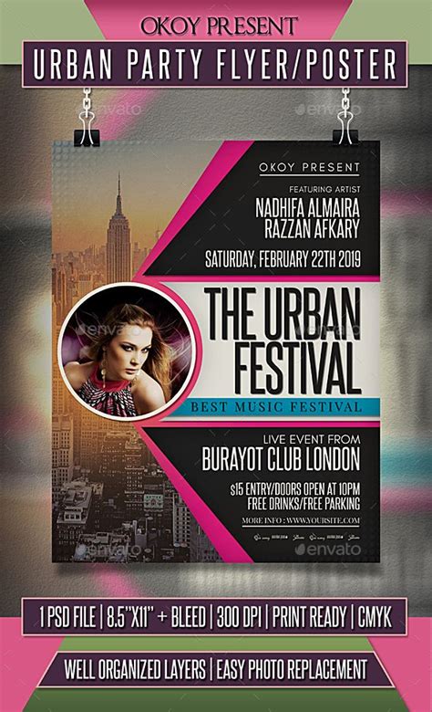 Urban Party Flyer Poster Urban Party Party Flyer Music Flyer