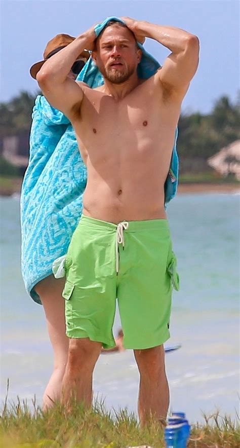 Charlie Hunnam On The Beach In Hawaii