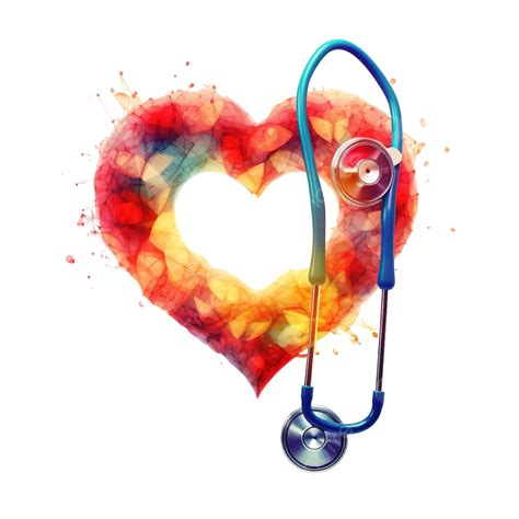 Heart Shaped Stethoscope Heartbeat Nurse Stethoscope Png Transparent