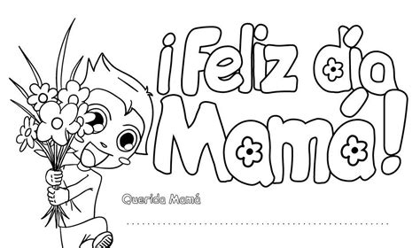 Día de las madres colorear. Tarjeta del Día de las Madres para colorear - Dibujo Views