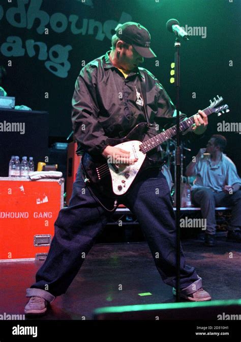 Singer Jimmy Pop Ali Of American Hip Hop Rock Band The Bloodhound Gang Strikes A Pose With His