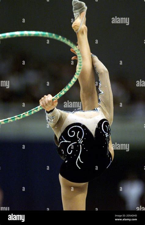 World Champion Alina Kabaeva Of Russia Performs The Hoop Event In The