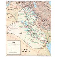 Large Political And Administrative Map Of Iraq With Roads And Cities