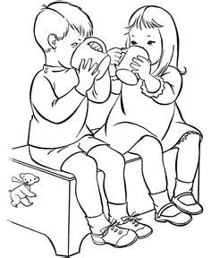 Children drink clean water from plastic bottle. 28 Gambar Drinks Coloring Pages terbaik | Seni dan Gambar