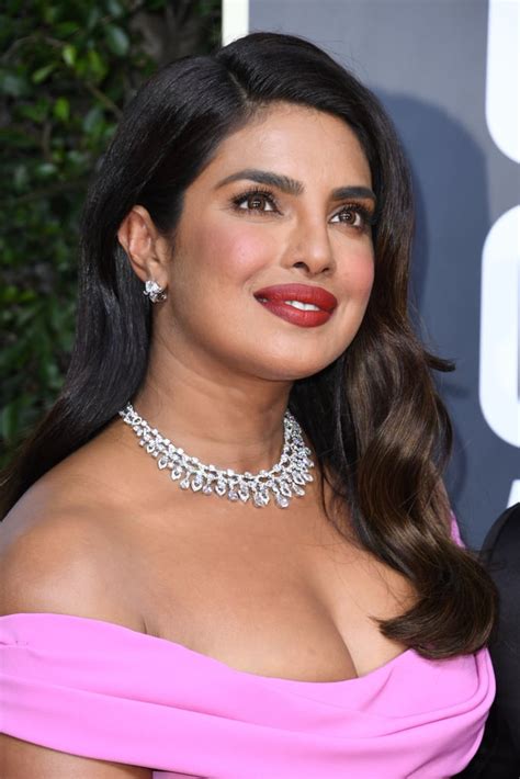 See Priyanka Chopras Glam Pink Dress At The Golden Globes Popsugar