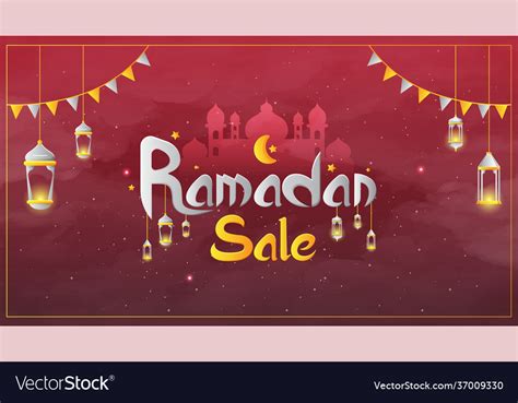 Ramadan Sale Banner Template Royalty Free Vector Image