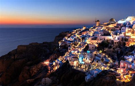 Greece At Night Wallpapers Top Free Greece At Night Backgrounds