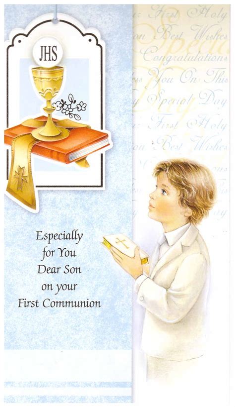 First Holy Communion Card Boy Holy Cross Catholic Bookshop