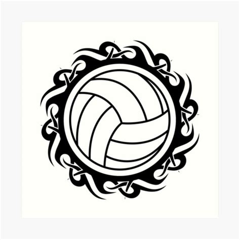 Tribal Volleyball Art Print For Sale By Maydaze Redbubble