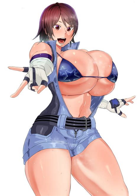 Mucc Ren0522 Kazama Asuka Tekken Tekken 7 Absurdres Highres 1girl Areola Slip Bare