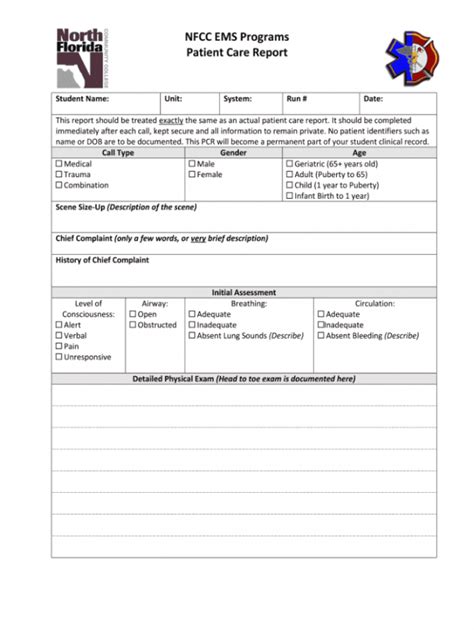 Patient Care Report Template Doc Fill Out And Sign Printable Pdf