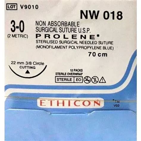Ethicon Prolene Sutures Usp 3 0 38 Circle Cutting Nw018p