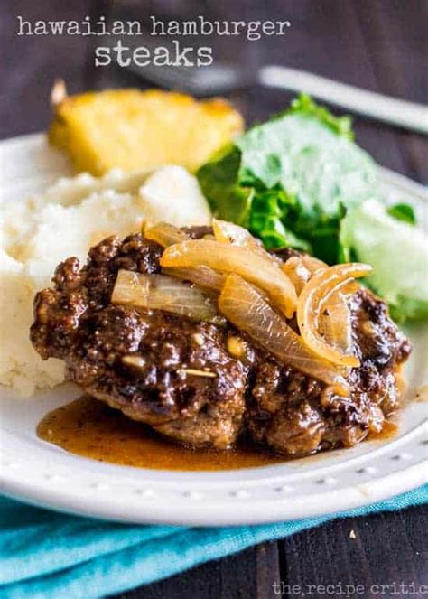 Hamburger steak is similar to salisbury steak and covered in an onion and mushroom gravy. Hamburger Steak Recipe (Hawaii Style) | The Recipe Critic
