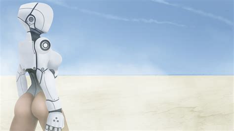 Wallpaper White Women Robot Ass Futuristic Science Fiction Wind Cyborg 1923x1080