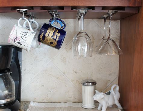 1/2/4 x under cabinet mug holder. Coffee Mug Hooks Under Cabinet | Mug storage
