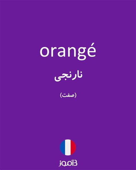 ترجمه کلمه Orangé به فارسی دیکشنری فرانسه بیاموز