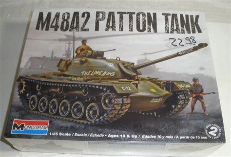 M48a2 Patton Tank Model Kit Monogram Factory Sealed Ebay