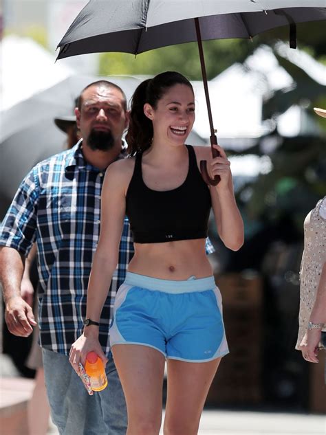 Emmy Rossum On The Set Of Shameless In Los Angeles July 2014