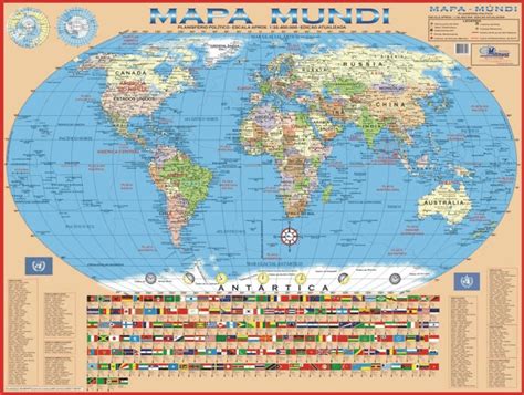 Mapa Mundi Político Mapa Atual para Imprimir Colorir Online e mais