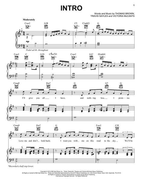 Ariana Grande Intro Sheet Music Notes Download Printable Pdf Score