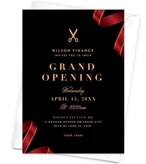Grand Opening Invite Design Shop Opening Invitation Card Grand