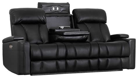 Builtwell 29320 Contemporary Power Reclining Sofa W Pwr Headrests