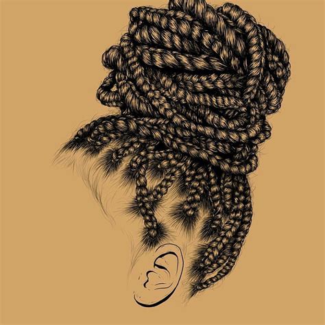 Afro hairstyle, others, face, black hair, monochrome png. Natural hair art by @gaksdesigns - Black Hair Information