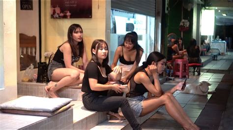 4k Thailand Bangkok Massage Street Night Scenes So Many Pretty Ladies Youtube