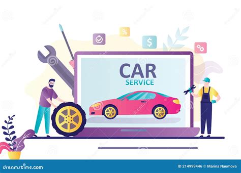 Computer Diagnostics of Auto Malfunctions. Car Services Concept. Modern