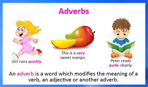 Adverbs of manner (also called manner adverbs) describe the manner in which the action expressed by the verb is carried out. Adverbs - definition, types, examples and worksheets