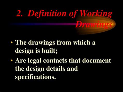 Ppt Working Drawings Production Drawings Powerpoint