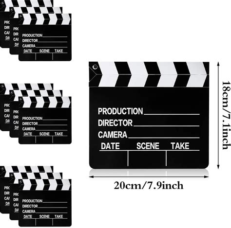 10 Pieces Movie Clapboard Cardboard Clapper Board Writable Cut Action