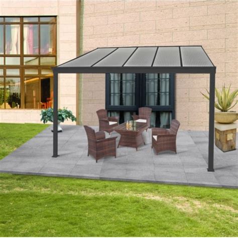 Erommy outdoor double roof hardtop gazebo canopy. Aluminum Patio Canopy 312(L) X 300(W)