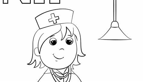 N is for Nurse | Preschool coloring pages, Abc coloring pages, Abc coloring