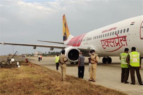 Air India Express Flight Hits Electric Pole While Landing At Vijayawada