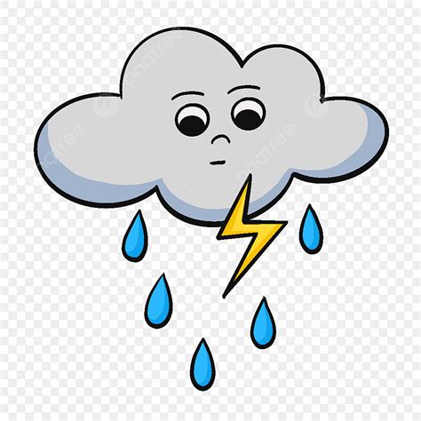 Thunderstorms Clipart Png Images Cartoon Image Thunderstorm Weather