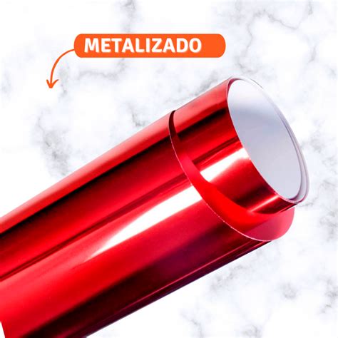 Vinil Metalizado Rojo Coser Y Coser