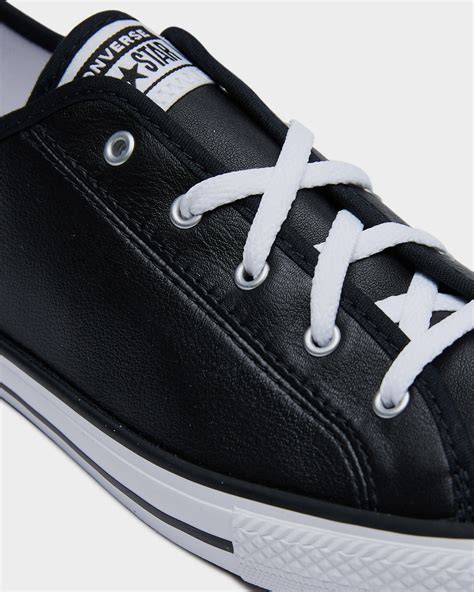 Converse Womens Dainty Leather Low Shoe Black Surfstitch