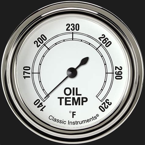 Classic Instruments Store Classic White 2 58 Oil Temperature Gauge