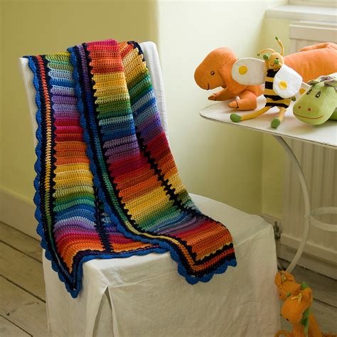 Crocheted Rainbow Baby Blanket