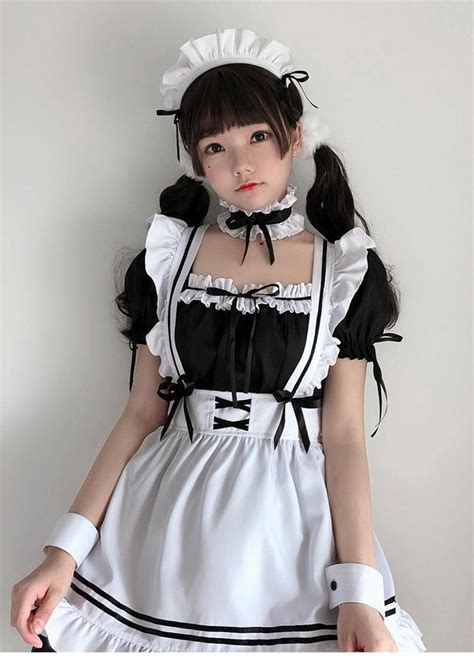 Sexy Cosplay Maid Costume Anime Women French Maid Outfit Dress Etsy Maid Outfit Maid