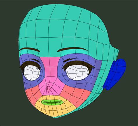 Face Topology 3d アートワーク スケッチ イラスト