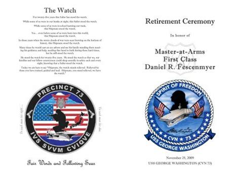 Military Retirement Ceremony Program Template